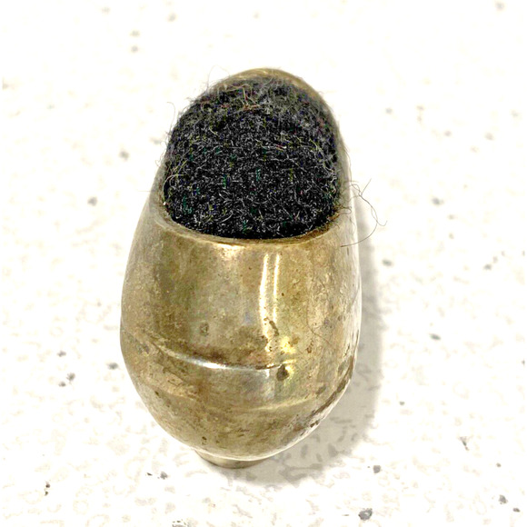 Silver Pin Cushion Victorian Shoe Shaped Sewing Tool Vintage Metal Collectible - Picture 4 of 9